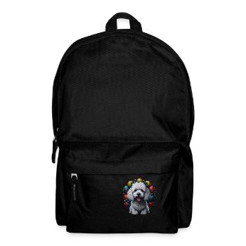 Beau caniche chien Pâques printemps caniche - Sac à dos - noir - Devant