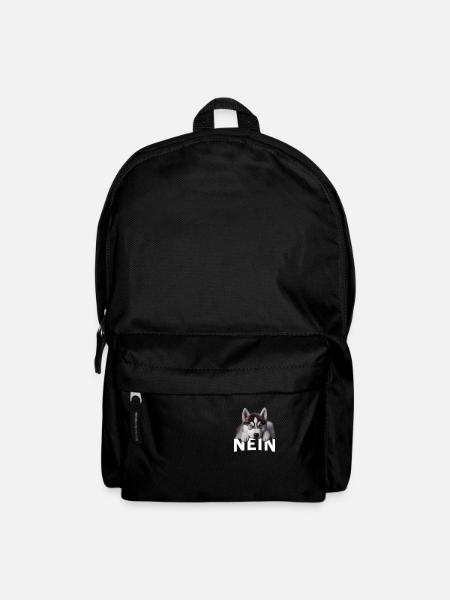 Statement Husky, Nö Fun, Einfach Nö, Nein - Rucksack - Schwarz