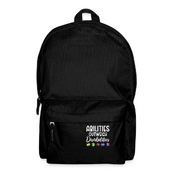 Autism awareness - abilities predominate - Backpack - black - Front