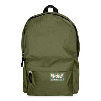 Autismus-bewusstsein - Fähigkeiten Überwiegen - Rucksack - Olivgrün - Vorne