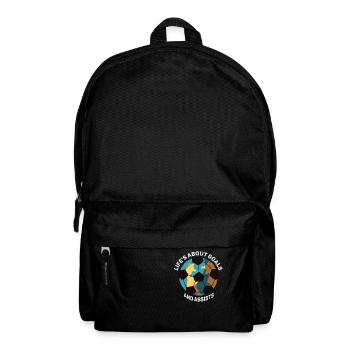 Im Leben geht es um Tore und Vorlagen Futbol Soccer - Rucksack - Schwarz - Vorne