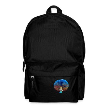 Blauer Zauberpilz - Rucksack - Schwarz - Vorne