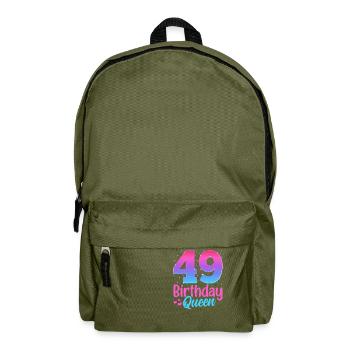 Birthday Queen 49 Geburtstag - Rucksack - Olivgrün - Vorne