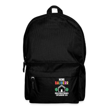 Dinosaurier Bagger Bauherr - Rucksack - Schwarz - Vorne