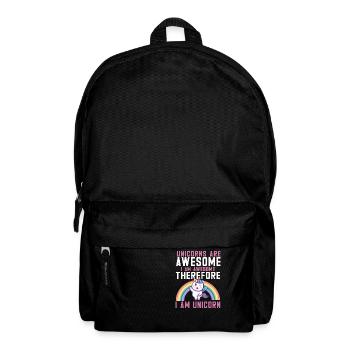 Lustiger Einhorn Spruch I Einhörner - Rucksack - Schwarz - Vorne