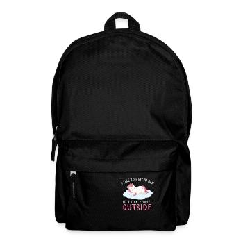Lustiger Einhorn Spruch I Einhörner - Rucksack - Schwarz - Vorne