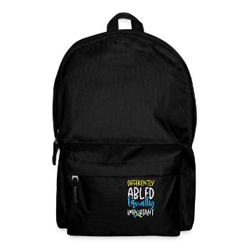 World Down Syndrome Day Awareness Autism Ribbon - Backpack - black - Front