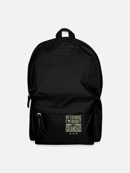 Natürlich habe ich recht, ich bin Opa - Vatertag - Rucksack - Schwarz