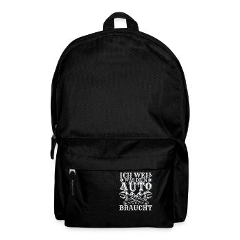Ich weiß was dein Auto braucht - Rucksack - Schwarz - Vorne