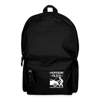 Morgens Ölich Abends Fröhlich | KFZ Mechaniker - Rucksack - Schwarz - Vorne