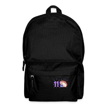 Avec hérisson - anniversaire des enfants 11 ans - Sac à dos - noir - Devant