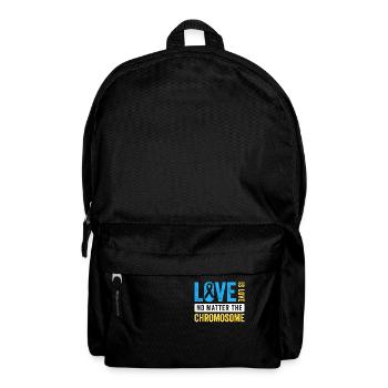World Down Syndrome Day Extra Chromosome Love - Backpack - black - Front