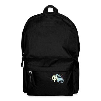 With Brachiosaurus - Children's Birthday 4 Years - Backpack - black - Front