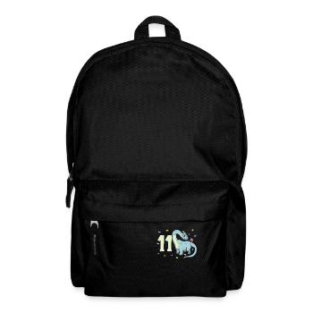 With Brachiosaurus - Children's Birthday 11 Years - Backpack - black - Front