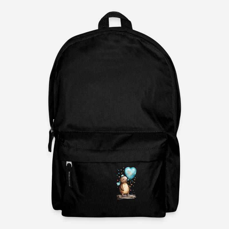 Schnabeltier Herz Aquarell - Rucksack - Schwarz