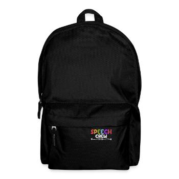 Speech Crew Funny Back To School Therapist Teacher - Backpack - black - Front