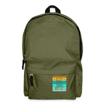 Sleep Eat Tongs Repeat Blacksmith Hammer Tool - Backpack - olive green - Front