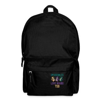 Mardi Gras Carnival Crocodile Beads Wildlife - Backpack - black - Front
