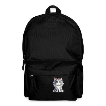 Norwegische Waldkatze Wasserfarben - Rucksack - Schwarz - Vorne