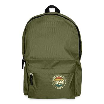 Best Grandpa Grandfather in the World Retro Gift - Backpack - olive green - Front