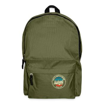 Best Husband in the World Retro Gift - Backpack - olive green - Front