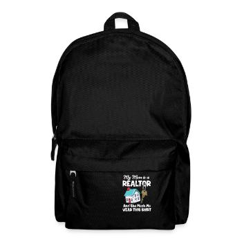 Meine Mutter ist Maklerin Immobilienmaklerin - Rucksack - Schwarz - Vorne