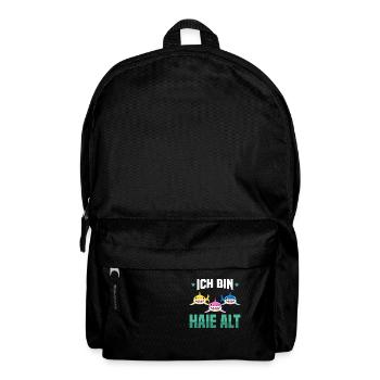 Kinder Geburtstag Raubfisch 3. Geburtstag Hai - Rucksack - Schwarz - Vorne