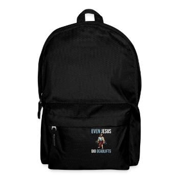 Even Jesus did deadlift muscles - Backpack - black - Front