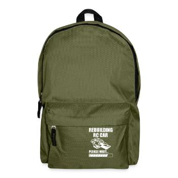 RC Auto Hobby Spruch Ferngestuertes Auto - Rucksack - Olivgrün - Vorne