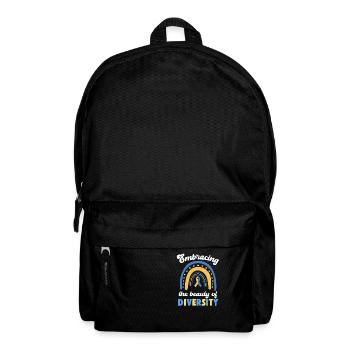 World Down Syndrome Day Diversity Autism Awareness - Backpack - black - Front