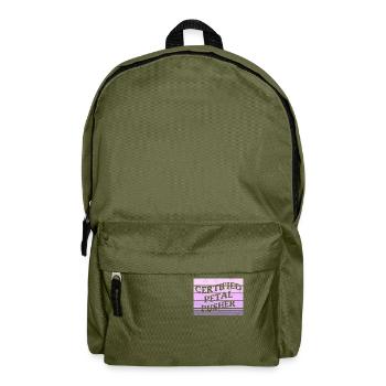 Certified Petal Pusher Flower Arrangement Florist - Backpack - olive green - Front