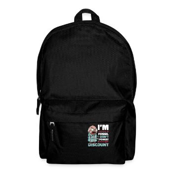 Pensioner Pension Humor Don't Forget My Discount - Backpack - black - Front