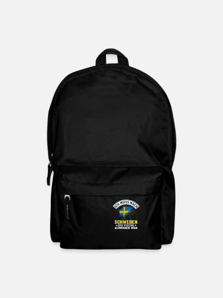 Ich Muss Nach Schweden Die Fische Vermissen Mich - Rucksack - Schwarz