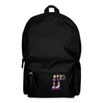 Inline Skate Geschenk Rollerskates Roller 70er - Rucksack - Schwarz - Vorne