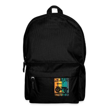 Boys Tractor - Backpack - black - Front