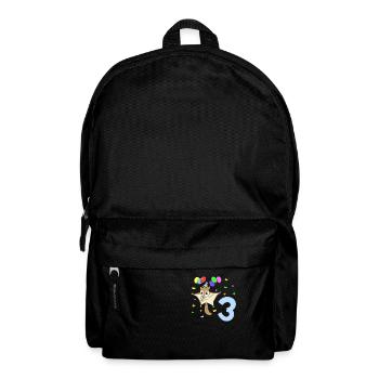 With flying squirrels - children's birthday 3 years - Backpack - black - Front