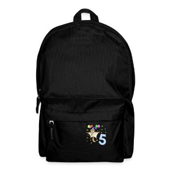 With flying squirrels - children's birthday 5 years - Backpack - black - Front