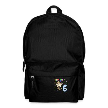 With flying squirrels - children's birthday 6 years - Backpack - black - Front