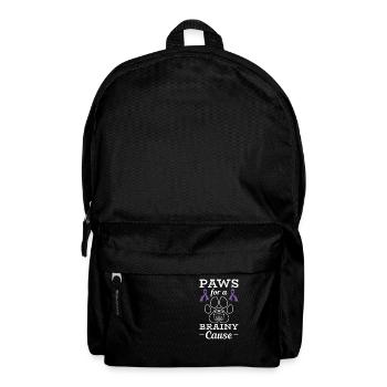 Alzheimer's Awareness Pet Purple Ribbon Paws - Backpack - black - Front
