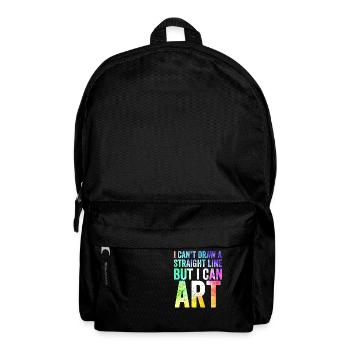 Ich kann keine gerade Linie zeichnen, aber ich kann Kunst - Rucksack - Schwarz - Vorne