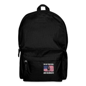 Barbecue de l’indépendance des États-Unis Drapeau américain - Sac à dos - noir - Devant