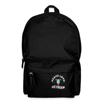 Peace Love Ice Cream - Rucksack - Schwarz - Vorne