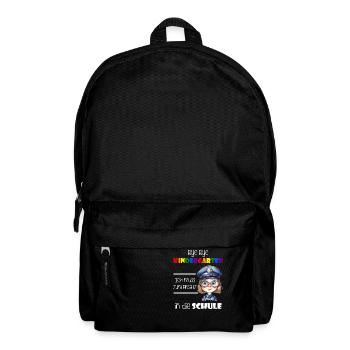 Bye Bye Kindergarten - Einschulung Polizistin - Rucksack - Schwarz - Vorne