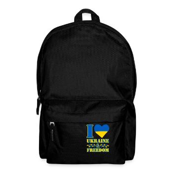 I love Ukraine and freedom - Backpack - black - Front