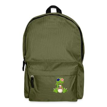 4. Juli Dinasour Gamer Merica - Rucksack - Olivgrün - Vorne