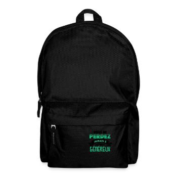 Vous ne perdez jamais - Sac à dos - noir - Devant