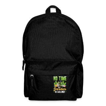 Keine Zeit, der Garten ruft! - Rucksack - Schwarz - Vorne