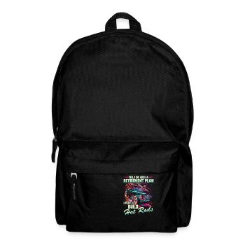 Hot Rod Grandpa Retirement Plan, Retro Muscle Car - Rucksack - Schwarz - Vorne