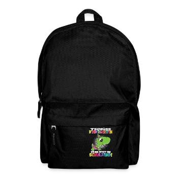 Tschüss Kindergarten Ich Bin Jetzt Ein Schulkind! - Rucksack - Schwarz - Vorne