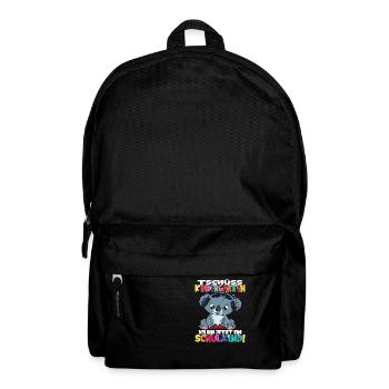 Tschüss Kindergarten Ich Bin Jetzt Ein Schulkind! - Rucksack - Schwarz - Vorne